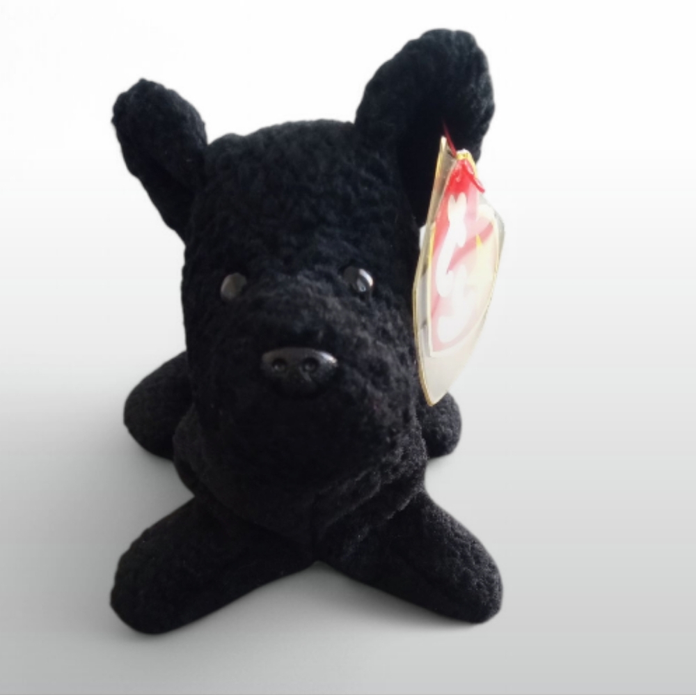 RARE Beanie Baby Black Scottie Scottish Terrier Plush Dog Toy